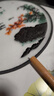 一海堂文化 苏绣扇  文房复古配件 非遗中国古风团扇创意传统文房四宝摆件赠女士礼物 苏绣扇圆形款-玉兰孔雀 实拍图