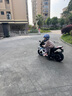 贝多奇儿童电动摩托车可坐人宝宝遥控电瓶车新款三轮车小孩玩具车 白色 高配+12V12超威+软座EVA轮 实拍图