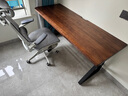 官顾实木电脑桌双人台式家用电竞桌两人长条大板书桌办公桌卧室工作台 松木桌子-K字型碳钢桌腿 120*60*75cm 厚5cm 实拍图