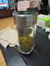 希诺（HEENOOR）双层玻璃杯鹅蛋茶杯弧形抗菌杯带滤网钛杯便携车载高档保温水杯子 珠光本色【商超款】 250ml 实拍图
