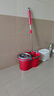 美丽雅旋转拖把 家用免手洗自动旋转甩水地拖 懒人神器甩水拖把桶 中国红【共2张布】 实拍图