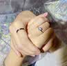 DRIG钻戒指情侣对戒婚戒一对男女银莫桑钻石求婚结婚情人节礼物女朋友 代写贺卡联系客服 实拍图