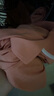 芬腾 睡衣女纯棉秋季新款简约纯色翻领长袖开衫家居服套装 浅桔 XL 实拍图