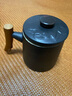 宅轻松 简约陶瓷茶水分离木柄泡茶杯家用办公带过滤公道复古山海花茶杯 实拍图
