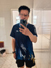 夏季速干短袖羽毛球服乒乓球运动服套装男女专业透气比赛服两件套 3125男款蓝色套装028黑金 XL 实拍图
