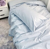 安敏诺（Anmino） 防螨四件套纯棉80支母婴A类床单床笠款防螨虫尘螨床品四季用品 静谧蓝 1.8m床 床单款 被套200*230cm 实拍图