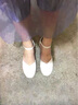 百丽踏包头凉鞋女2025春新款法式仙女风温柔配裙子中粗跟单鞋玛丽珍女鞋 米白色 36 实拍图