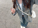 妙奕嘉牛仔外套女2025年新款春秋季女士外套休闲风时尚小个子气质高级感 美式复古做旧牛仔外套 常规 L 【建议118-135斤】 实拍图