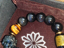 石玥珠宝12mm彩眼天然黑曜石貔貅手串虎眼石本命年水晶玛瑙手链男女士款 实拍图