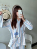 爱六甲月子服夏季薄款纯棉产后春秋100全棉吸汗产后夏天孕妇睡衣家居服 春秋15°-25°纯棉 A1289-1 XL（155斤内）柔软亲肤透气吸汗 实拍图