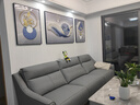 诗六艺家饰客厅装饰画北欧现代简约沙发背景墙挂画三联画大气轻奢壁画晶瓷画 前程似锦（铝合金外框） 镶钻画左右60*80+中间120*80亮面 实拍图