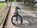 凤凰（Phoenix）可折叠山地车自行车成人男女新款式学生12到18岁变速越野软尾单车 折叠双避震【密封全轴承】钢架/六刀轮肖灰 26寸-24速【身高158-188cm】 实拍图