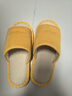 果洛菲（GUOLUOFEI）棉麻拖鞋女夏家居家用布艺亚麻室内情侣四季春秋地板 黄色 38-39 实拍图
