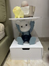 初见暴力熊床头柜孩子房家用卧室多功能家居装饰品创意实用智能床边柜 【蓝】背带熊床头柜+抽屉 实拍图
