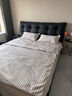 素时代四件套纯棉 100%全棉床上四件套裸睡床单被套220*240cm 咖 实拍图