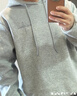名创优品（MINISO）连帽卫衣男重磅宽松春秋季休闲高级感青少年潮流外套 麻灰 XL 实拍图