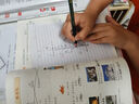 得力尺子四件套三角尺套装小学生文具多功能专用高颜值初中生儿童测量直尺量角器三角板透明套尺学习用品绘图 【酷黑套尺20cm】1套装 实拍图