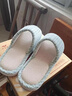 红豆透气亚麻拖鞋女士2025新款四季室内家居吸汗静音防滑棉麻拖鞋夏季 水蓝 38-39 适合37-38（内长240MM） 实拍图