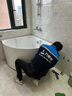 东鹏（DONGPENG）浴缸家用亚克力日式spa按摩浴缸小户型成人坐式酒店三角圆形浴缸 空缸1.0*1.0米 实拍图