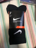 耐克(NIKE)袜子男子 速干透气运动袜 中筒袜三双装SX7676-010黑M 实拍图
