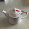 雾枫纯白陶瓷骨质瓷大号高温泡茶壶过滤冷水壶咖啡壶家用茶壶茶具瓷器 5号(金边茶壶)1000ML 实拍图