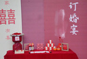 艾薇金丝绒会议桌布长方形展会茶几台布圣诞婚庆红餐桌布1.6*2m酒红色 实拍图