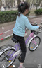 永久儿童折叠自行车女孩减震16寸自行车变速6-8-12岁小学生男女孩单车 辐条轮【粉紫色】单速【非减震】 20寸丨适合身高*130-155丨 实拍图