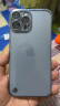 弘卓适用 苹果13promax手机壳iphone13promax手机壳电镀无边框透明散热轻奢高清防摔简约男女款 远峰蓝 实拍图