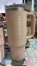 STANLEY巨无霸吸管杯水杯保温杯大容量办公车载不锈钢杯子887ML-芍药粉 实拍图