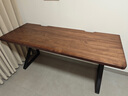 官顾实木电脑桌双人台式家用电竞桌两人长条大板书桌办公桌卧室工作台 松木桌子-K字型碳钢桌腿 120*60*75cm 厚5cm 实拍图