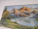 良木客厅装饰画山水沙发背景墙西墙挂画大气招财办公室风水靠山图壁画 B-背靠金山 120*50cm【适合1.5米左右沙发】 珍珠黑框-哑光布艺画 实拍图