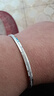 金多喜珠宝铂金手镯女白金手镯pt950爱之旅镯子半实心椭圆贵妃镯手环 63mm 约9.1-9.3克 约3.5mm 实拍图