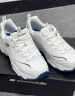 斯凯奇（Skechers）女鞋小白熊女士休闲鞋子厚底增高百搭运动软底老爹鞋女99999863 白色/海军蓝色/WNV 36.5 实拍图