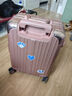 世界地理【德国】行李箱大容量女拉杆箱万向轮旅行箱男学生铝框箱20登机箱 玫瑰金（经典铝框亮面款） 20英寸 -可登机 实拍图