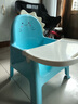 兔可图宝宝餐椅婴儿餐桌椅儿童成长椅靠背椅吃饭家用小凳子幼儿园小椅子 奶蓝+餐盘【适合1-12岁】 实拍图