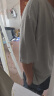 杜小闲 冰丝短袖t恤男夏季薄款宽松休闲上衣重磅垂感五分中袖体恤打底衫 浅灰色 XL [建议125-145斤] 实拍图