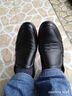 老人头男鞋2025秋冬季新款真皮透气休闲皮鞋男轻便一脚蹬驾车鞋男 单鞋款-黑色 40 实拍图