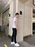 啄木鸟【两件装】冰丝裤男夏季休闲裤子男高弹速干宽松透气大码青年长裤 黑色直筒+灰色直筒 XL （建议105-120斤） 实拍图