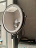 威科瑞浴室可伸缩壁挂化妆镜卫生间免打孔美容镜太空铝折叠酒店放大镜子 枪灰8寸2500毫安双折叠LED三色光 实拍图
