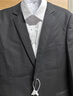 罗蒙（ROMON）西服男士小西装外套职业正装修身休闲伴郎服 黑色L 实拍图