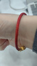 萧柏米恩钢丝线福气手绳男女可穿金饰品转运珠替换绳情侣款本命年周家手链 红色 3mm粗【含扣周长】18cm 实拍图