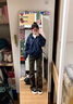 POUM美式高街修身微喇休闲裤男女工装迷彩裤情侣裤喇叭多口袋裤子男 BLMFS-8279迷彩色 XL 实拍图