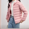 真维斯（Jeanswest）羽绒服2026春秋连帽轻薄短款外套白鸭绒保暖舒适粉色2XL 实拍图