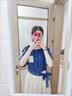 哈鲁迪连衣裙女2026夏装新款法式气质设计感衣服小众小个子长裙子夏季女 蓝色 S 【90-108斤】 实拍图