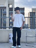 顶峰保罗（Dingfengbaoluo）休闲裤束脚锥形男士秋季痞帅潮牌百搭工装运动长裤子K2061黑色2XL 实拍图