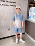 迪士尼宝宝男童夏装套装2025新款儿童中大童男孩渐变帅气短袖两件套秋季童装 灰色 偏蓝灰 130 建议120-130cm7-8岁cm 实拍图