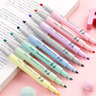 派通（Pentel ）双头淡色荧光笔 马卡龙色系水性记号笔 学生重点标注笔SLW11P 8色套装 实拍图