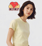 森马（Semir）森柔|短袖T恤女夏短款正肩纯色修身扭结不对称感衣服101325100095 实拍图