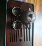 赏福茶盘家用轻奢现代小型沥储水式茶台功夫茶具竹茶盘简约托盘 胡桃色-长条长方盘黑底小号 【尺寸看图标注】 实拍图