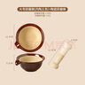 舍里中式陶瓷研磨碗厨房捣蒜臼手动宝宝辅食研磨器家用芝麻果泥研磨钵 大号研磨碗+陶瓷研磨棒-陶土色 尺寸规格详见图二 实拍图